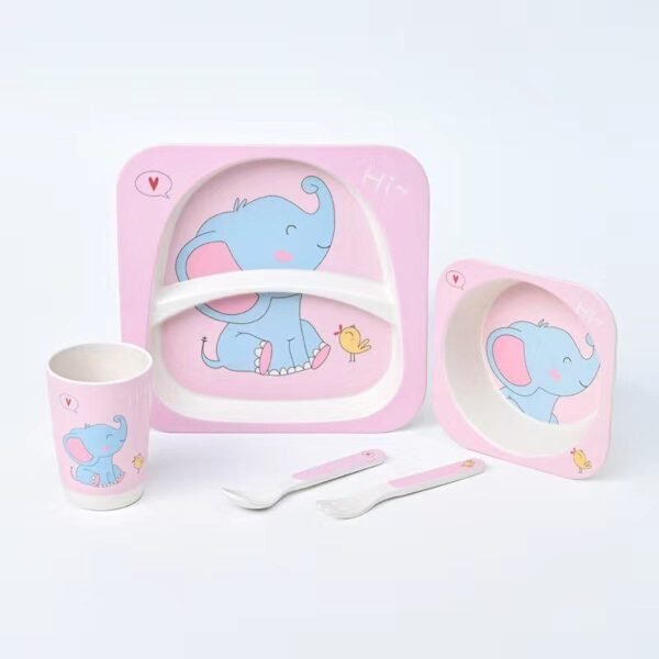 Bamboo Fiber Kids Dinner Set – Eco-Friendly & Durable