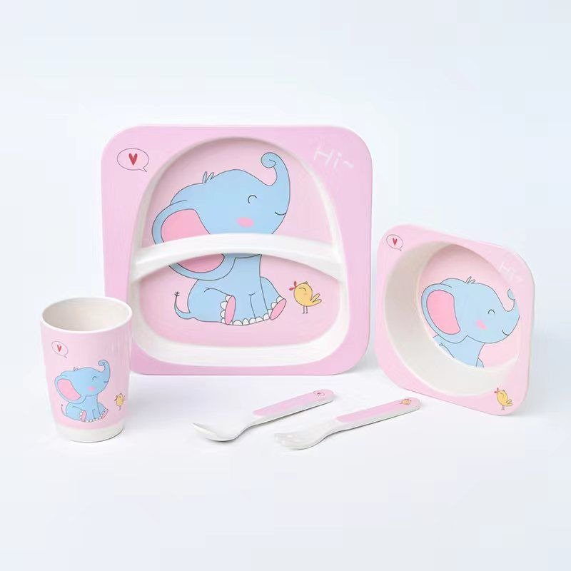 Bamboo Fiber Kids Dinner Set – Eco-Friendly & Durable