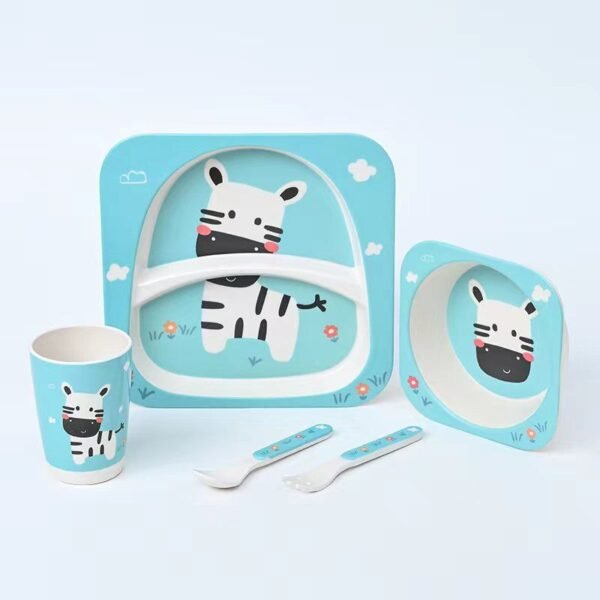 Bamboo Fiber Kids Dinner Set – Eco-Friendly & Durable