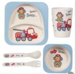 Bamboo Fiber Kids Dinner Set – Eco-Friendly & Durable