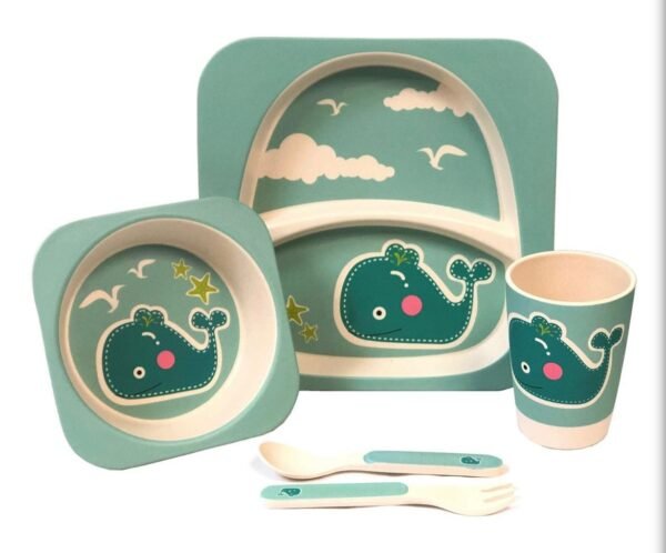 Bamboo Fiber Kids Dinner Set – Eco-Friendly & Durable