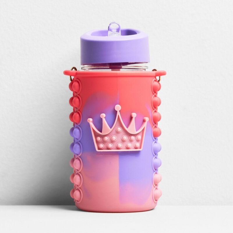TK Kids Pop Fidget Water Bottle with Neck Strap
