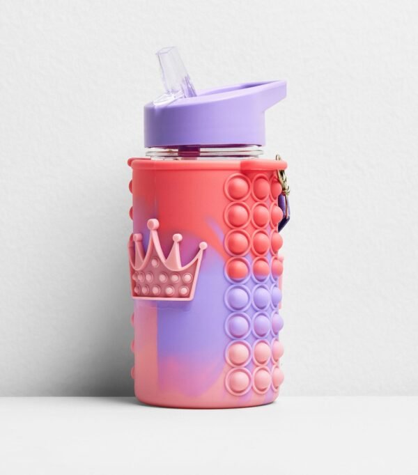 TK Kids Pop Fidget Water Bottle with Neck Strap