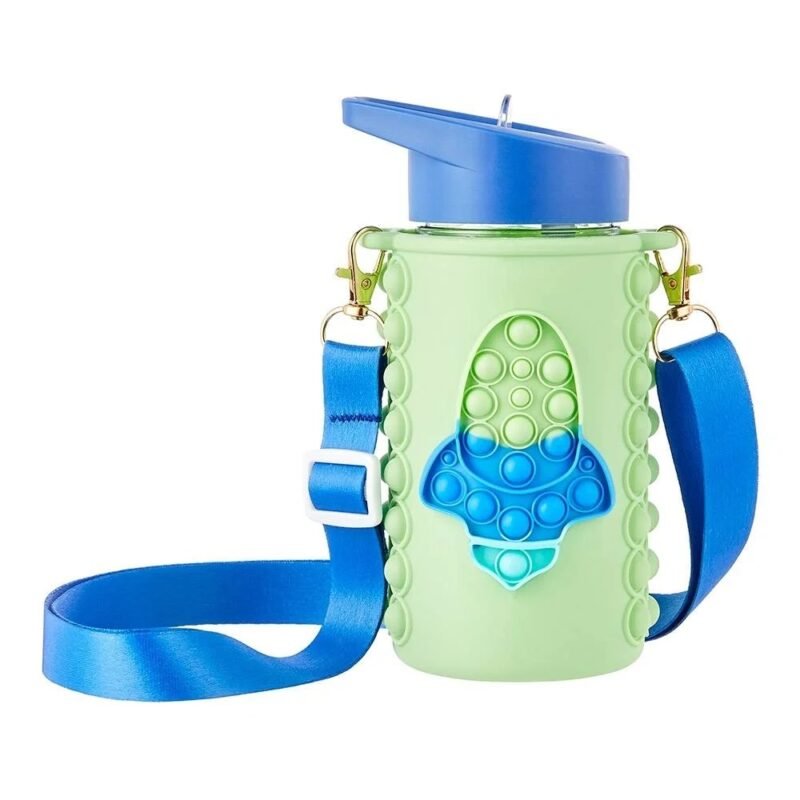 TK Kids Pop Fidget Water Bottle with Neck Strap