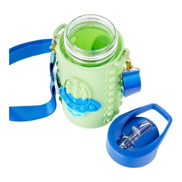 TK Kids Pop Fidget Water Bottle with Neck Strap