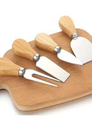TK 4-Piece Cheese Knife Set with Bamboo Handles