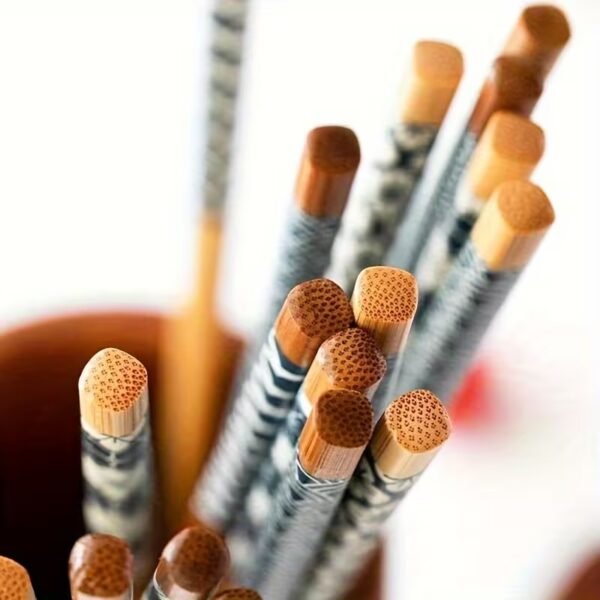 TK Bamboo Chopsticks Set – 4 Pairs Assorted Reusable
