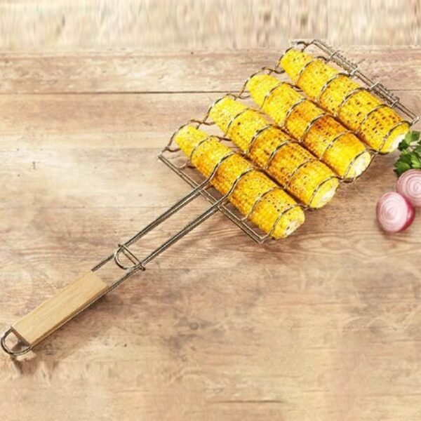 TK Corn BBQ Grill Rack – 4 Cob Braai Corn Roaster