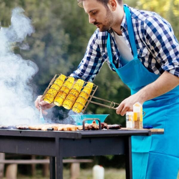 TK Corn BBQ Grill Rack – 4 Cob Braai Corn Roaster