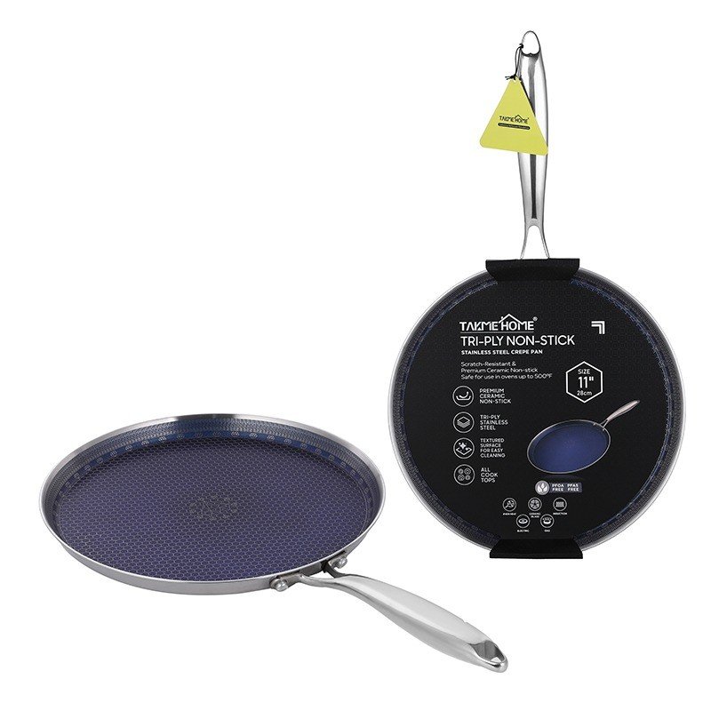 TK Non-Stick Ceramic Tri-Ply Stainless Steel Pan