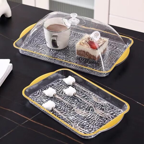 Acrylic Cake & Food Serving Tray with Dome Lid