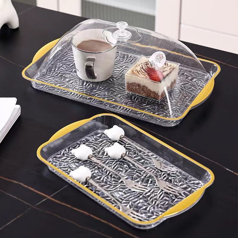 Acrylic Cake & Food Serving Tray with Dome Lid