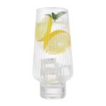 TK Set of 4 Ribbed Cocktail Glasses – Juice & Summer Drinks