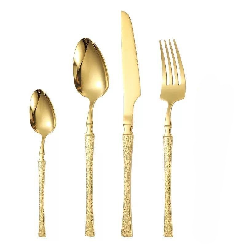 TK Golden Arid Flatware Set – Elegant 2-Piece Cutlery