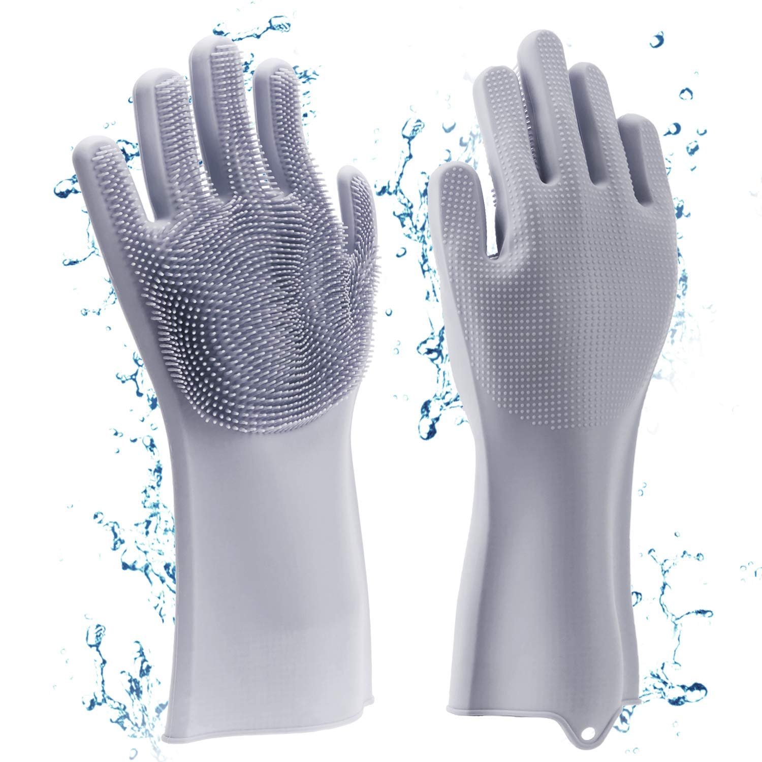 TK Silicone Scrubber Gloves – Non-Slip Dishwashing Gloves