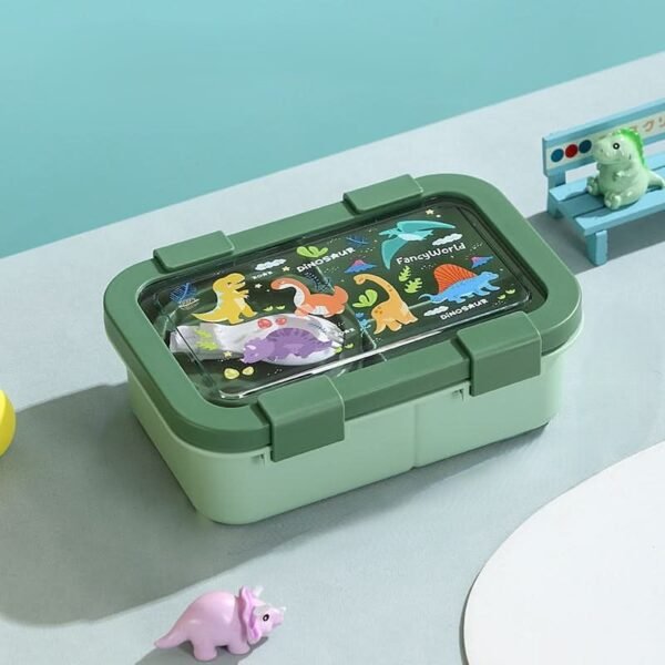 Bento Lunch Box with Small Bowl & Spork