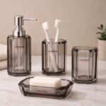 TK Acrylic Bathroom Accessory Set – 4-Piece