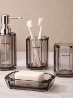 TK Acrylic Bathroom Accessory Set – 4-Piece