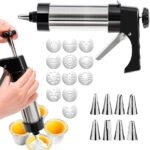 Trigger Cookie Press & Icing Dispenser Set – 13 Discs & 8 Nozzles