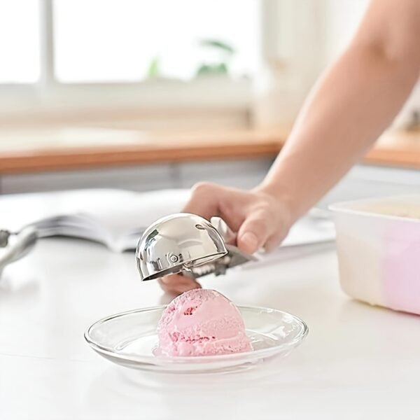 TK Stainless Steel Ice Cream Scoop – Manual Dessert Scooper