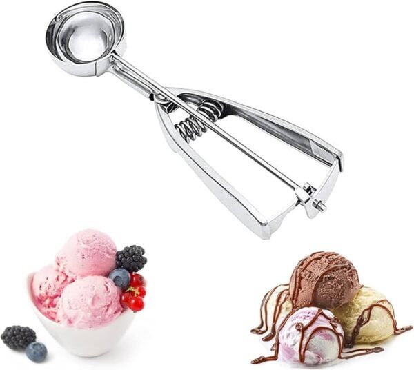 TK Stainless Steel Ice Cream Scoop – Manual Dessert Scooper