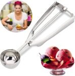 TK Stainless Steel Ice Cream Scoop – Manual Dessert Scooper