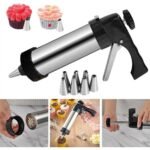 Trigger Cookie Press & Icing Dispenser Set – 13 Discs & 8 Nozzles
