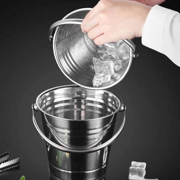 Mini Galvanized Ice Bucket with Swivel Handle