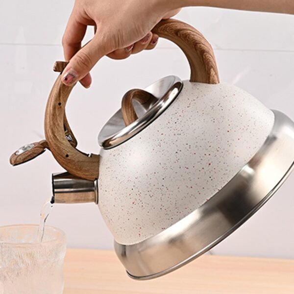 TK Whistling Kettle 3.0L – Wooden Handle Stainless Steel