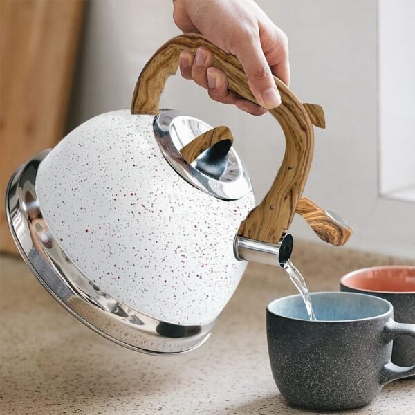 TK Whistling Kettle 3.0L – Wooden Handle Stainless Steel