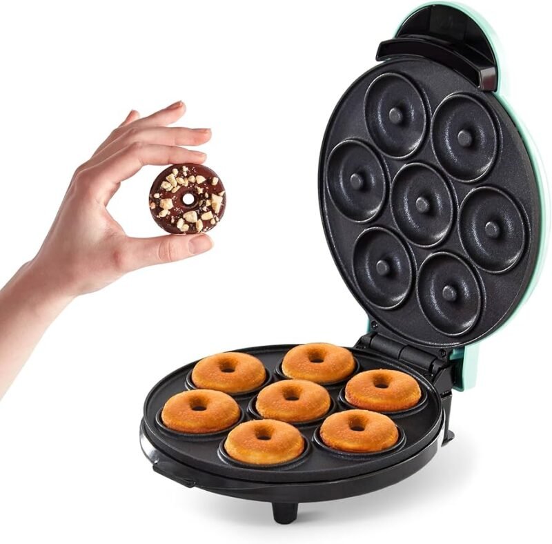 TK Express Mini Donut Maker – Makes 7 Donuts, Non-Stick