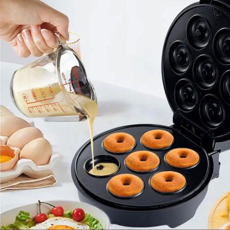 TK Express Mini Donut Maker – Makes 7 Donuts, Non-Stick