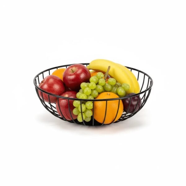 TK Metal Fruit Basket with Bamboo Center