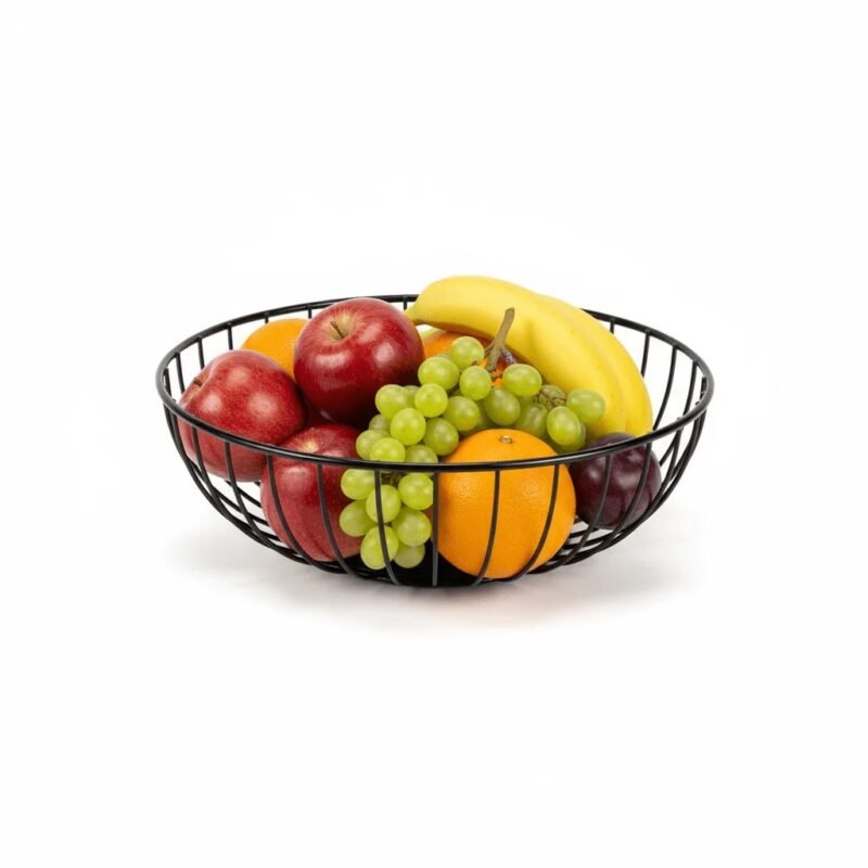 TK Metal Fruit Basket with Bamboo Center