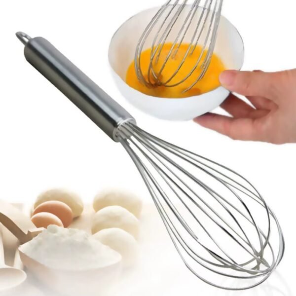 TK Stainless Steel Whisk – Kitchen Egg Beater for Baking & Cooking