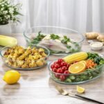 Oval Glass Casserole Dish Set – 3 Pieces, Oven-Safe