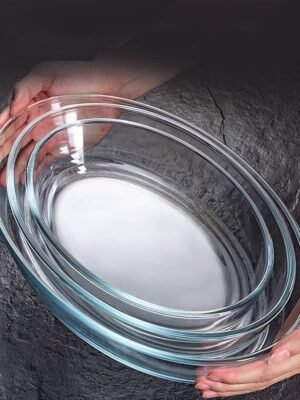 Oval Glass Casserole Dish Set – 3 Pieces, Oven-Safe