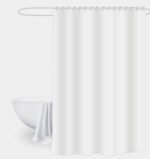 TK Plain Bathroom Shower Curtain – Minimalist Style
