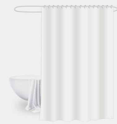 TK Plain Bathroom Shower Curtain – Minimalist Style