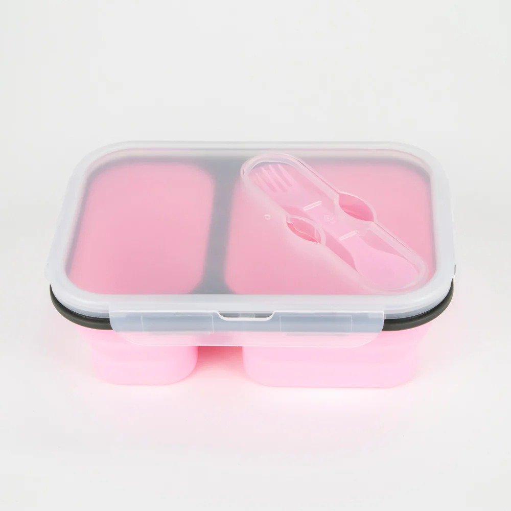 TK Foldable Silicone Lunch Box – Multi-Compartment, Portable & Space-Saving