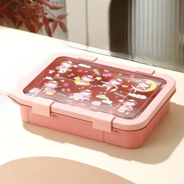 Bento Lunch Box with Small Bowl & Spork