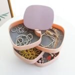 4 Layer Rotating Jewelry Organizer with Mirror