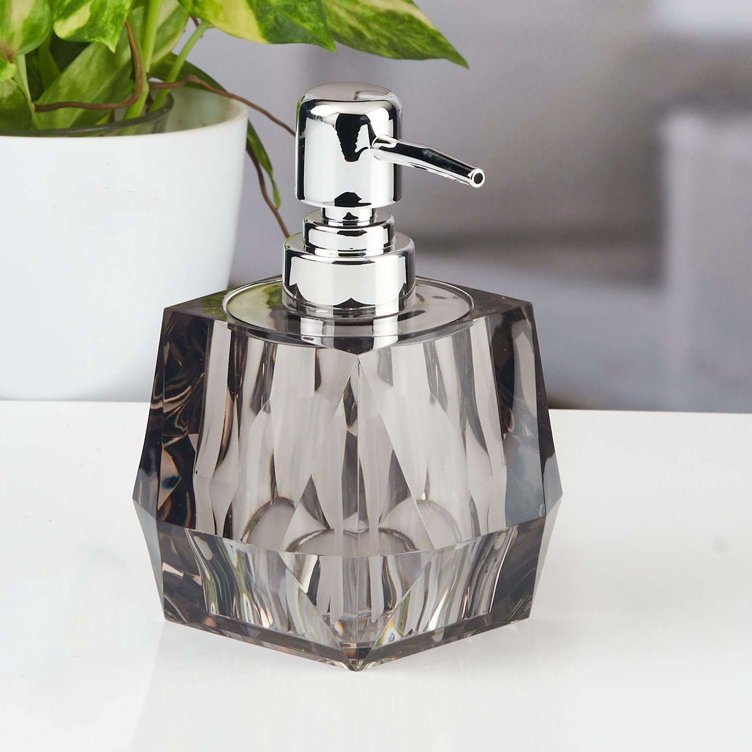 TK Hex Prism Soap & Lotion Dispenser with ABS Pump