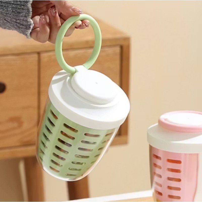 Fruit & Salad Cup with Drain Basket and Fork