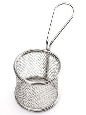 Stainless Steel Round Chip & Frying Basket – Serving Basket
