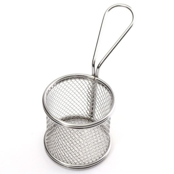 Stainless Steel Round Chip & Frying Basket – Serving Basket