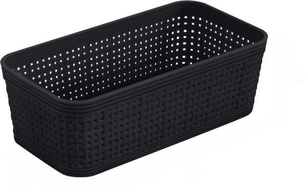 TK 10-Piece Plastic Woven Storage Basket Set