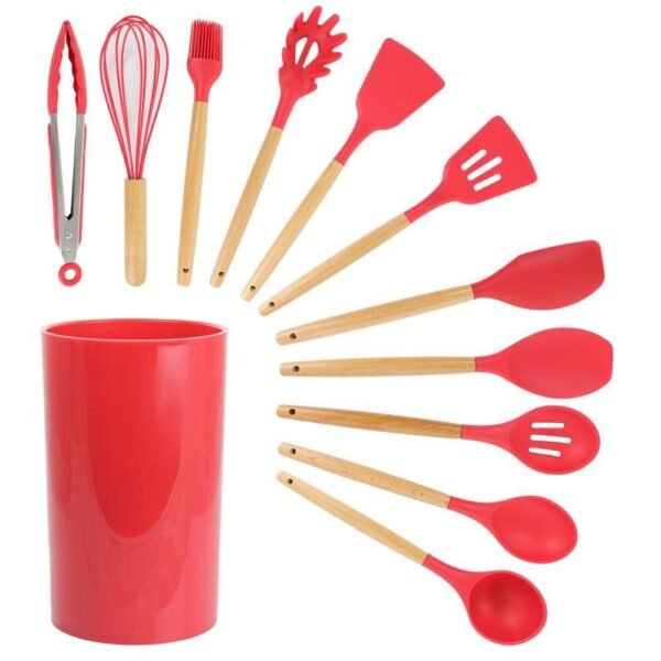 TK 12 Piece Silicone Utensil Set – Non-Stick, Hangable Kitchen Cooking Tools
