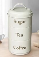 TK 3-Piece Stackable Coffee Tea Sugar Jar Set