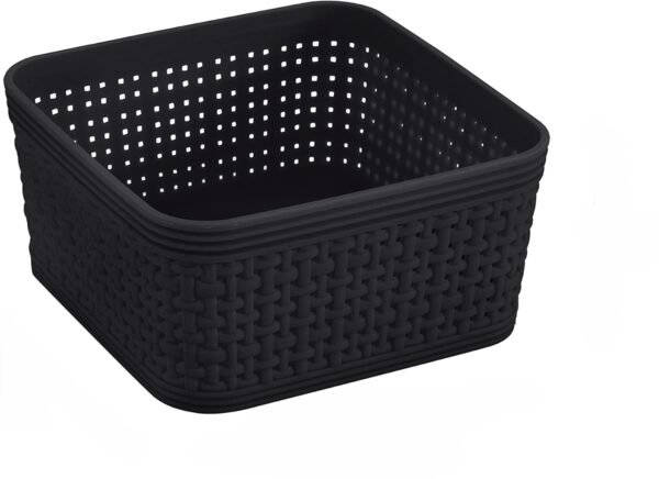 TK 10-Piece Plastic Woven Storage Basket Set